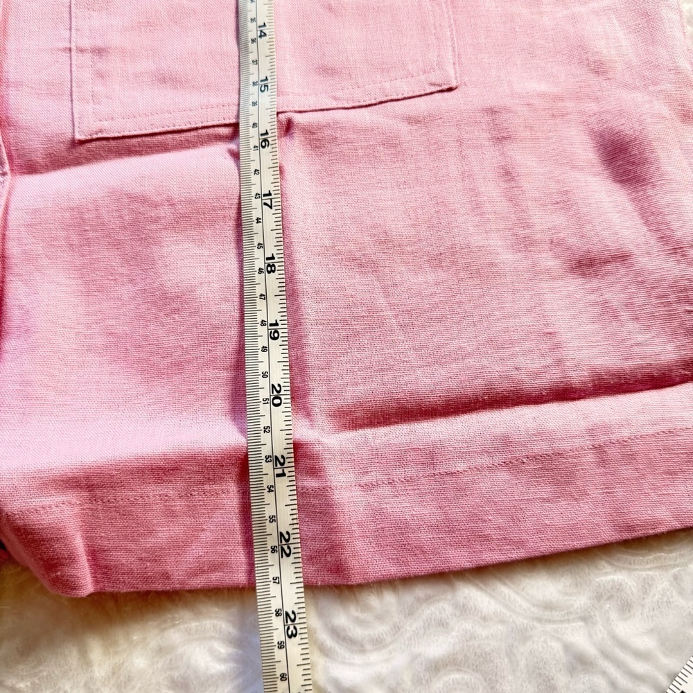 Buffalo David Bitton Pink Linen Blend Button-Up Shirt L NWT - Picture 7 of 9